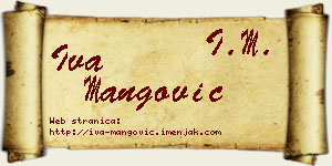 Iva Mangović vizit kartica